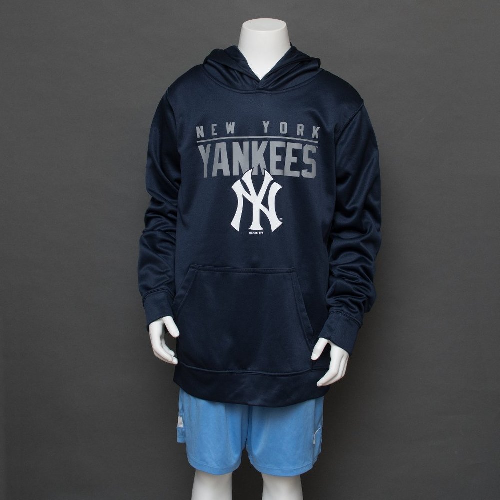 New York Yankees Youth GEN2 Hoodie Navy Blue LARGE